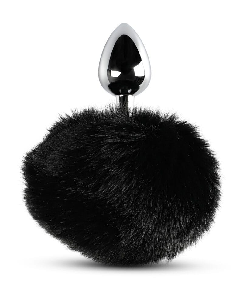 Bunny Tail Metal Plug - Black